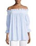 Smocked Off-the-shoulder Top,