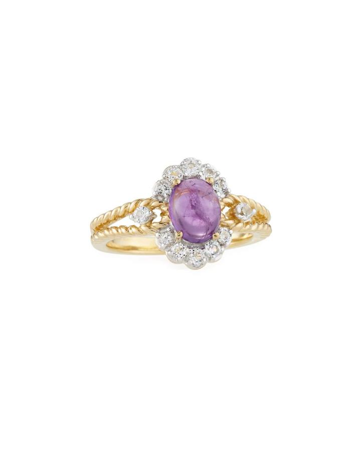 Purple Amethyst & Topaz Ring
