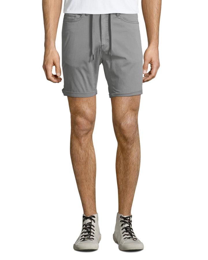 Men's Drawstring-waist Stretch Twill