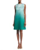 Sleeveless Ombre Duchess Satin A-line Dress