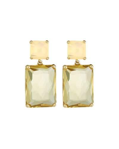 Rock Candy&reg; Snowman 18k Rectangle Drop Earrings In Opal/citrine