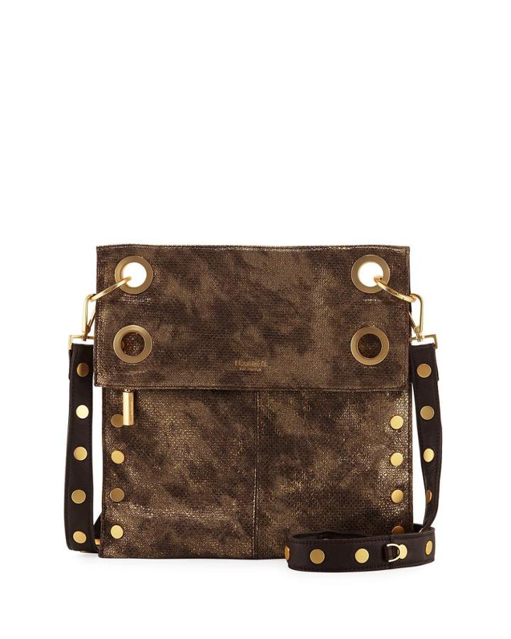 Montana Reversible Metallic Crossbody Bag, Brown