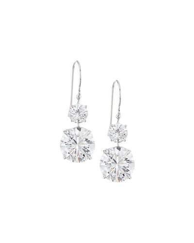 18k Gold-plated Cz Double-drop Earrings
