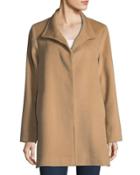 Solid Wool Car Coat