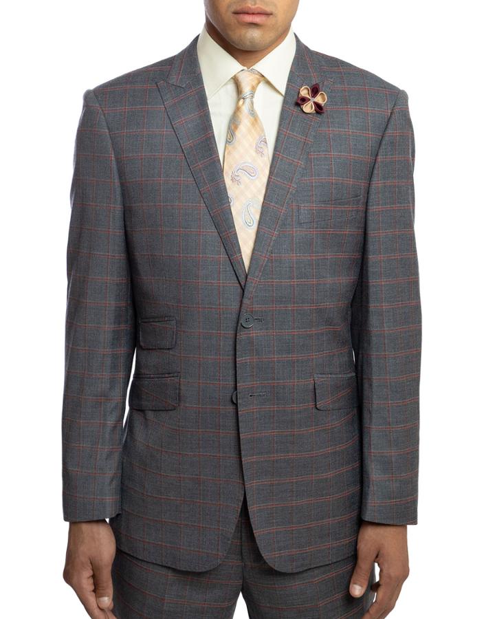 Men's Slim-fit Check Two-piece