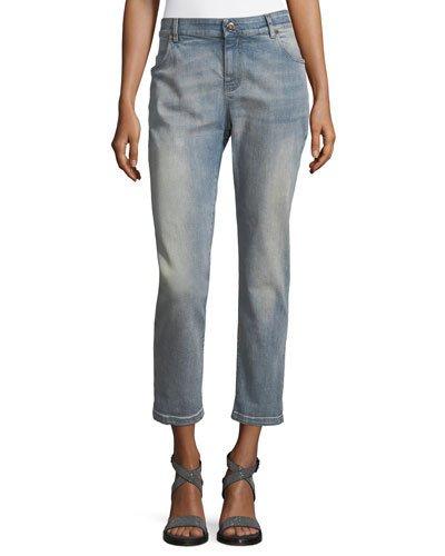 Rolled-cuff Boyfriend Jeans