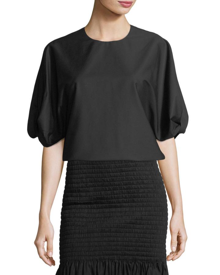 Twist-sleeve Poplin Tunic