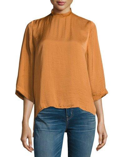 Priya High-neck Top, Brown