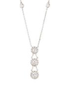 18k Triple Diamond Pendant Necklace