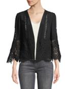 Amira Open-front Scalloped Jacket