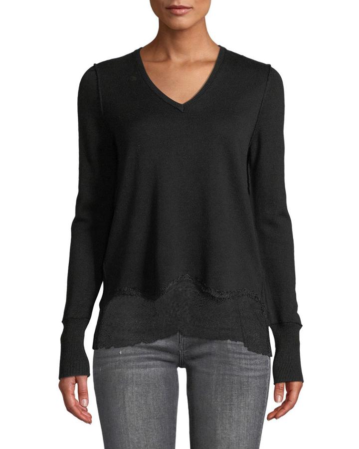 Meshed Up V-neck