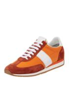 Men's Suede-trim Mesh-upper Low-top