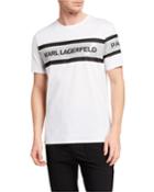 Men's Stripe Long Printed T-shirt