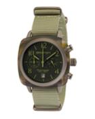 Clubmaster Classic Chronograph Watch, Brown/green