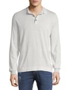 Men's Long-sleeve Wool/cashmere Polo