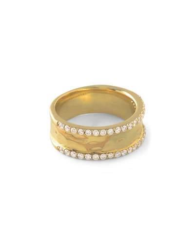 Senso 18k Pave Diamond Wide Band Ring