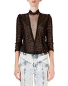 Roscoe 3/4-sleeve Sheer Lattice