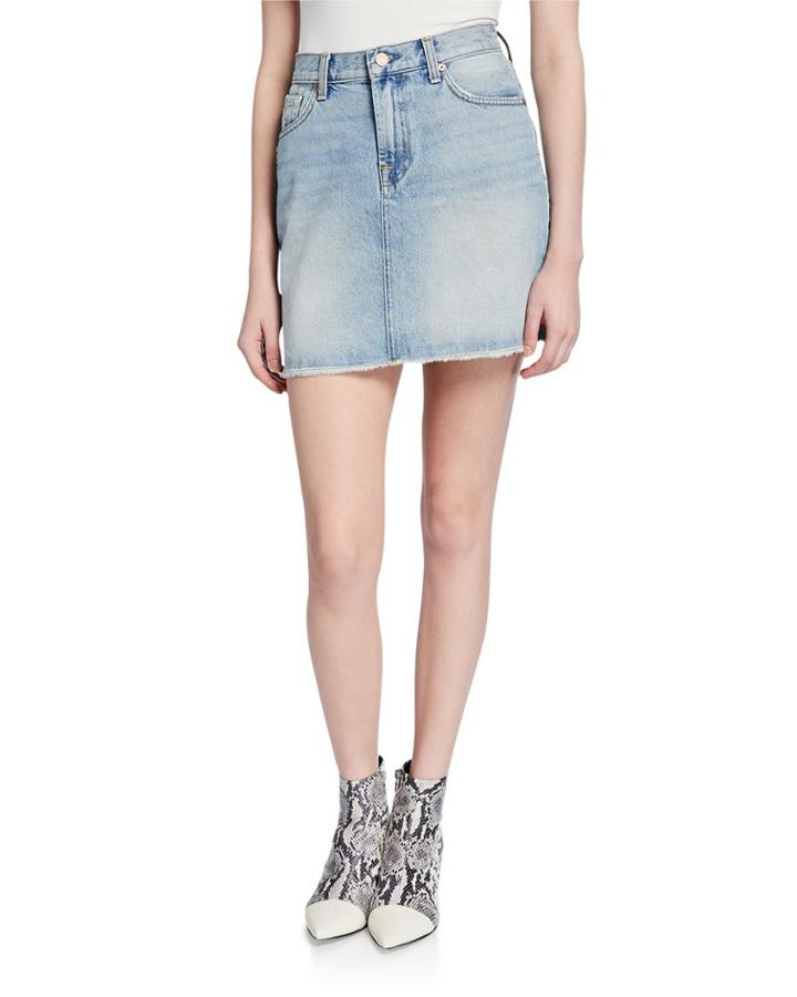 High-rise Distressed Denim Frayed