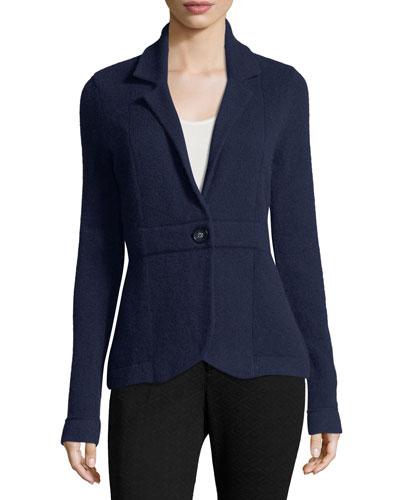 Cashmere Blazer Jacket, Navy