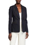 Lorelei Hook-front Denim Jacket