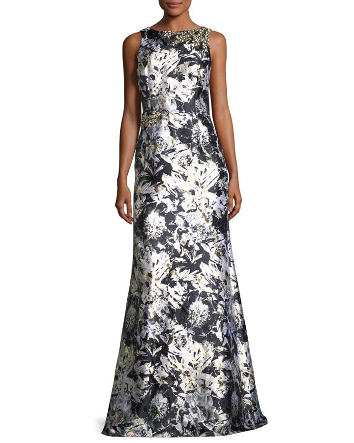 Metallic Floral-print