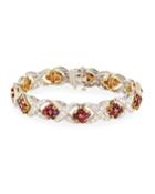 Two-tone 14k Diamond & Ruby Xoxo Bracelet