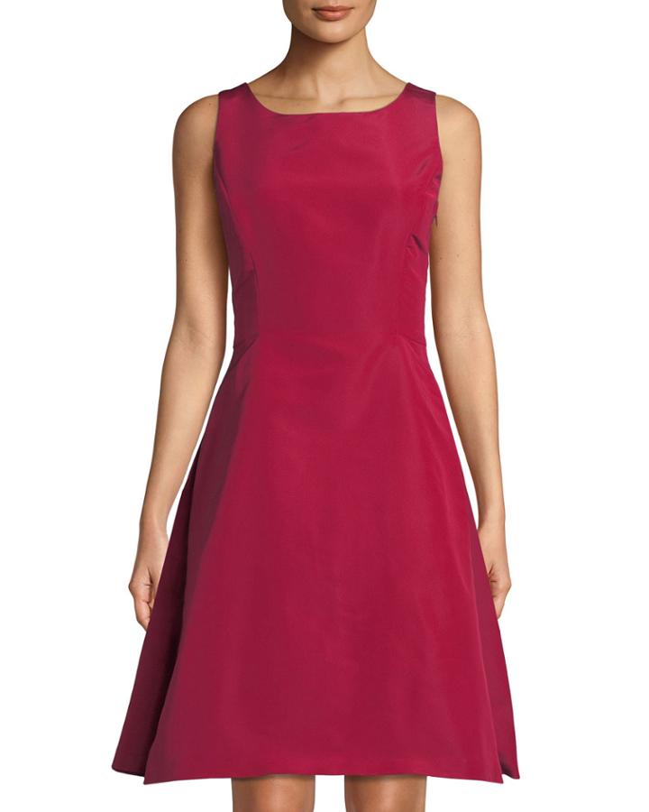 Silk Faille Fit-and-flare Dress