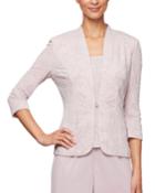 Glitter Jacquard 3/4-sleeve Twinset