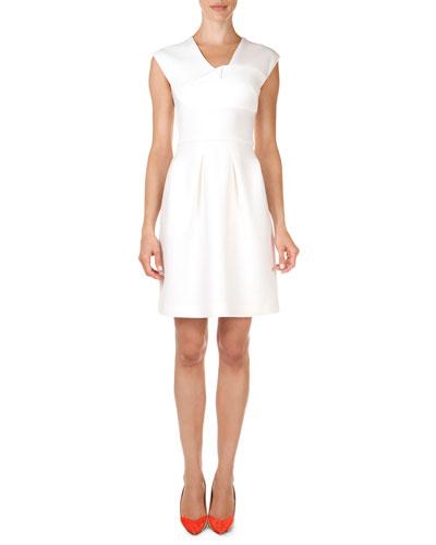 Bamburgh Folded V-neck A-line Dress