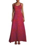 Scoop-neck A-line Asymmetric Dress