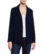 Leopard-print One-button Blazer