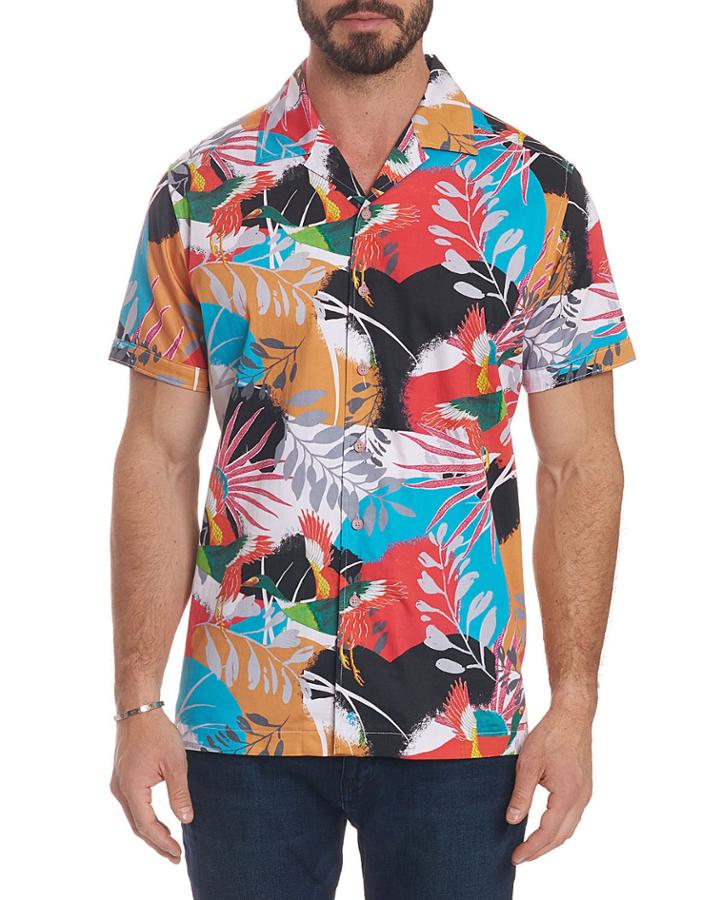 Men's Sakura Short-sleeve Button
