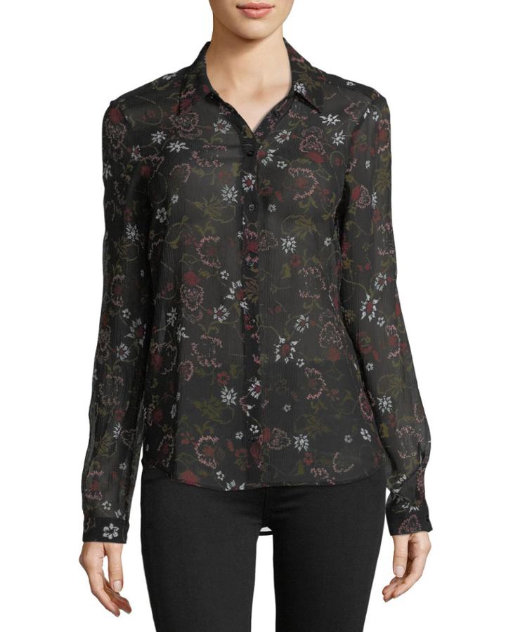 Linara Floral-print Button-front