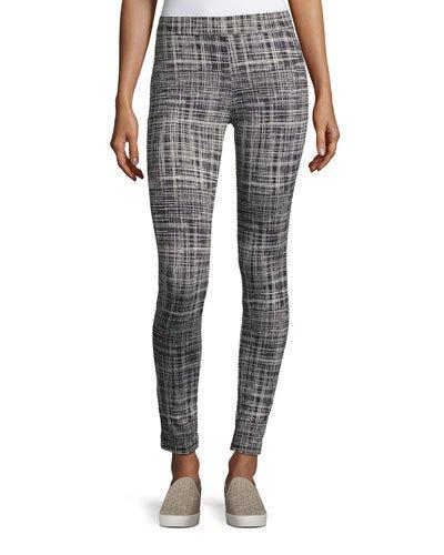 Adbelle Pull-on Stretch Leggings, Blue/white
