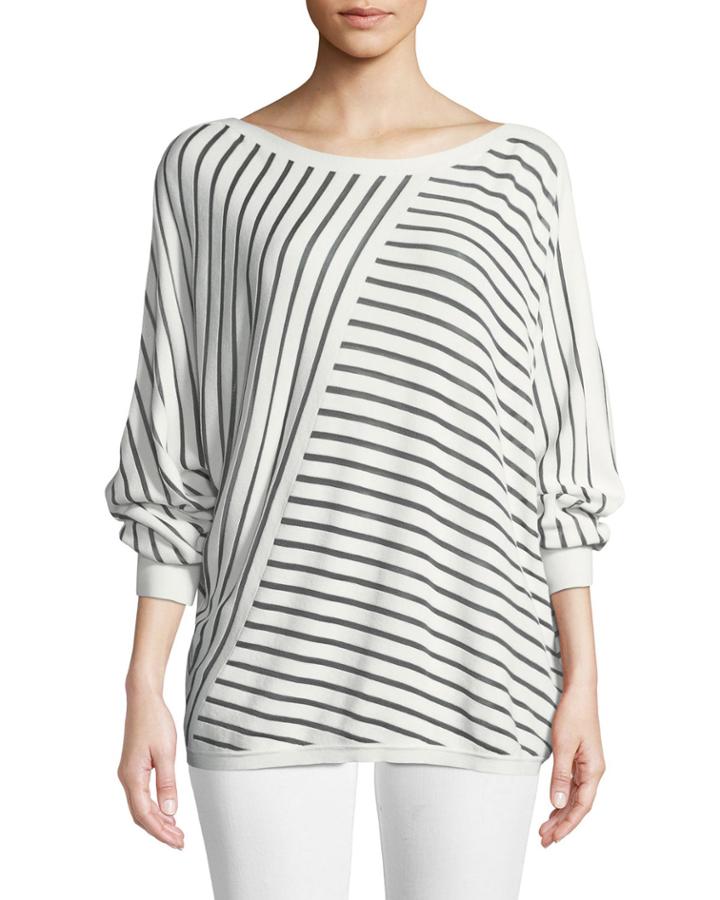 Matte Crepe Directional Striped