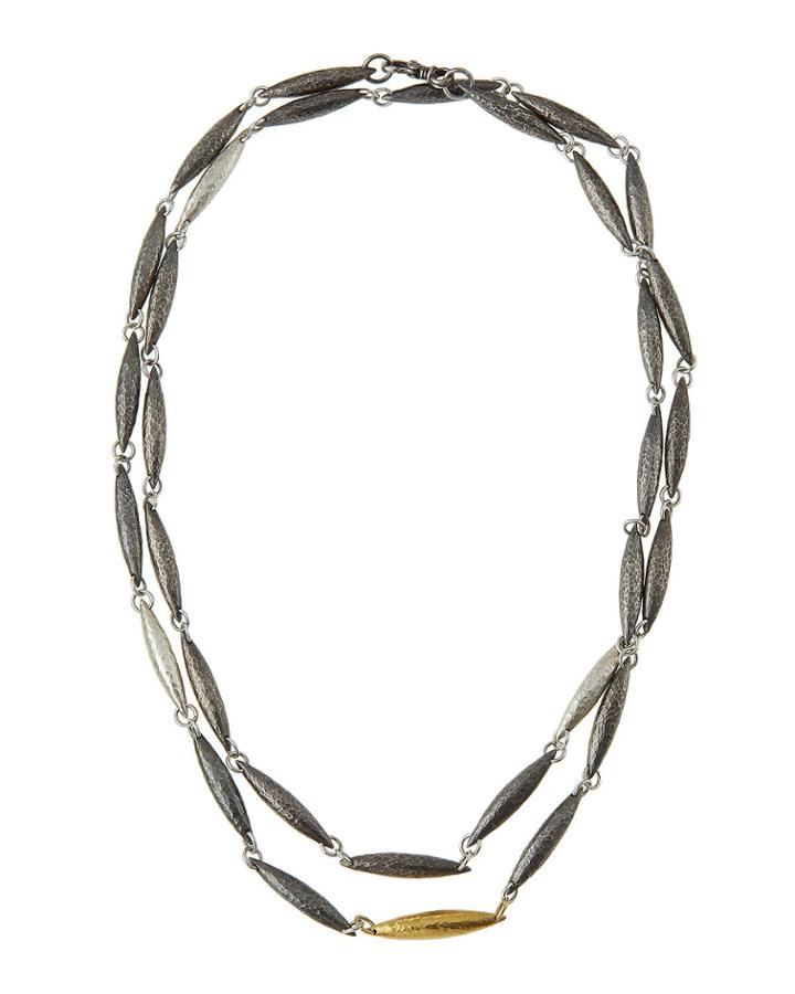 Two-tone Narrow-link Necklace
