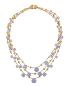 18k Multi-strand Chalcedony Necklace