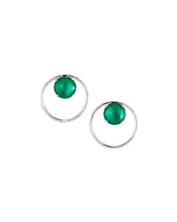 Wonderland Circle & Stone Earrings In