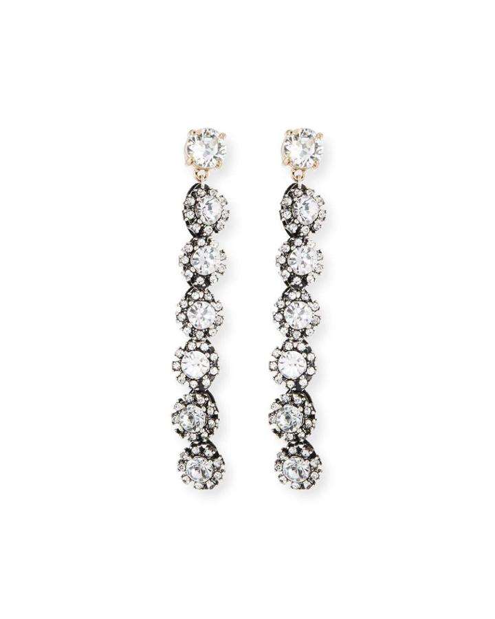 Royale Linear Crystal Drop Earrings