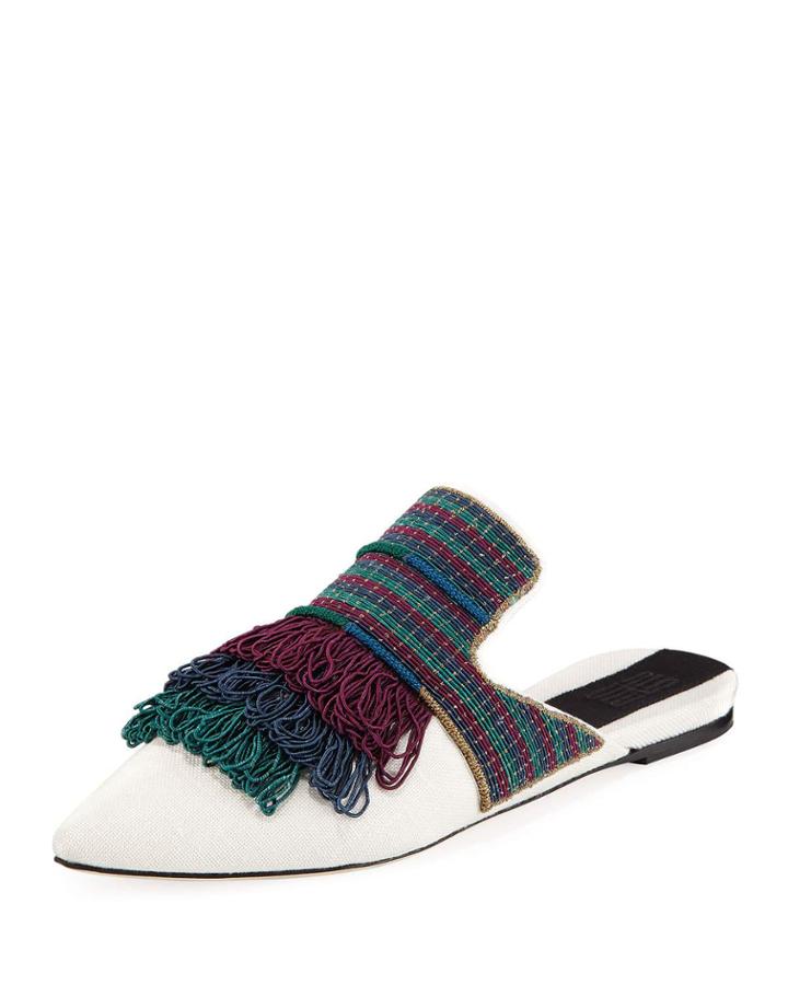 Concletta Embroidered Flat