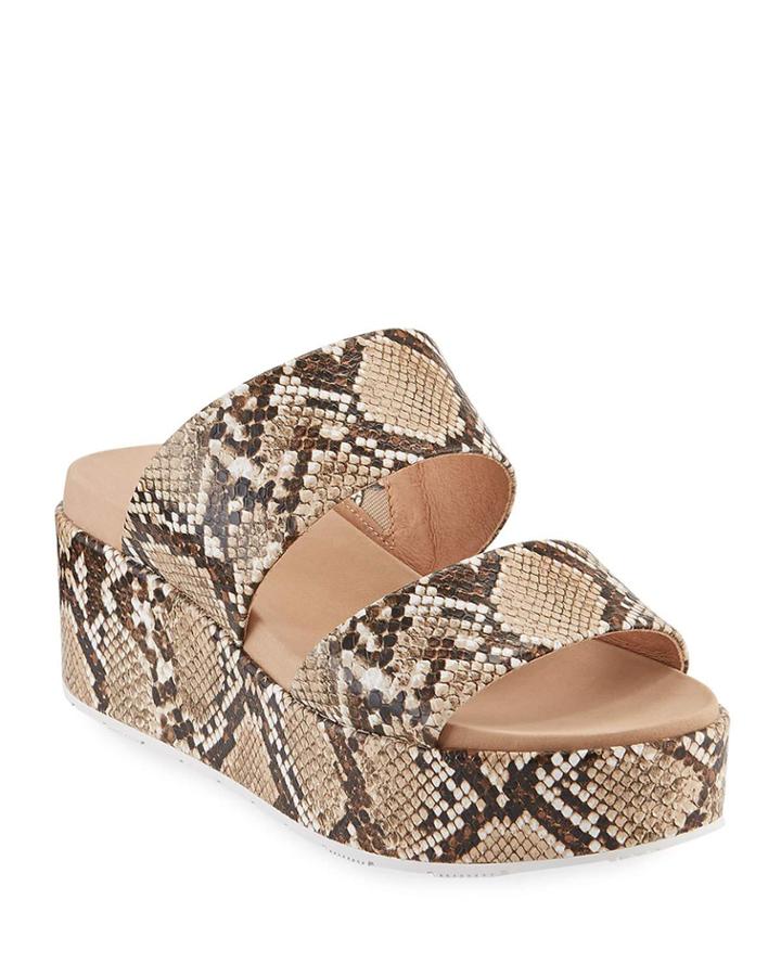 Quincy Snake-print Platform