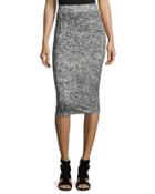 Jersey Pencil Skirt, Dirty White