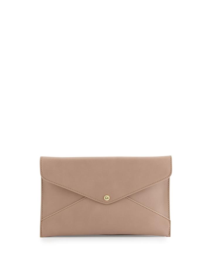 Danielle Nicole Tina Studded Faux-leather Envelope Clutch Bag, Nude