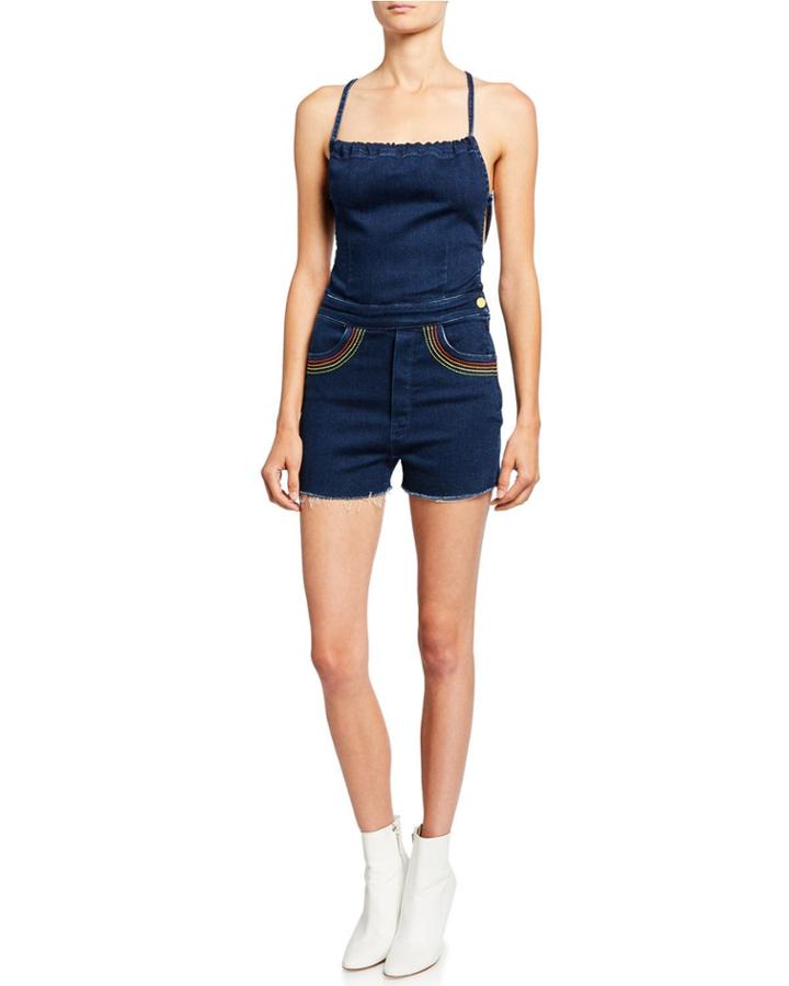 The Tie-back Hustler Frayed Romper