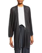 Petite Organic Linen Blouson-sleeve