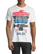 Graphic-print Cotton Tee, White