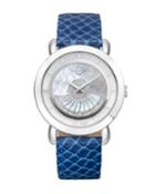 Womans Swiss Quartz Catania Teal Diamond Leather