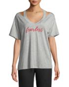 Fearless Graphic V-neck T-shirt