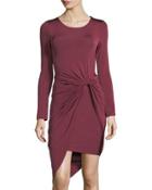 Janice Knotted Long-sleeve Dress