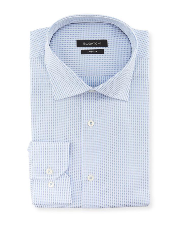 Men's Shaped Fit Dot-print Dress